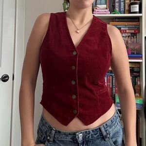Smart Set Deep Red Sleeveless Blouse